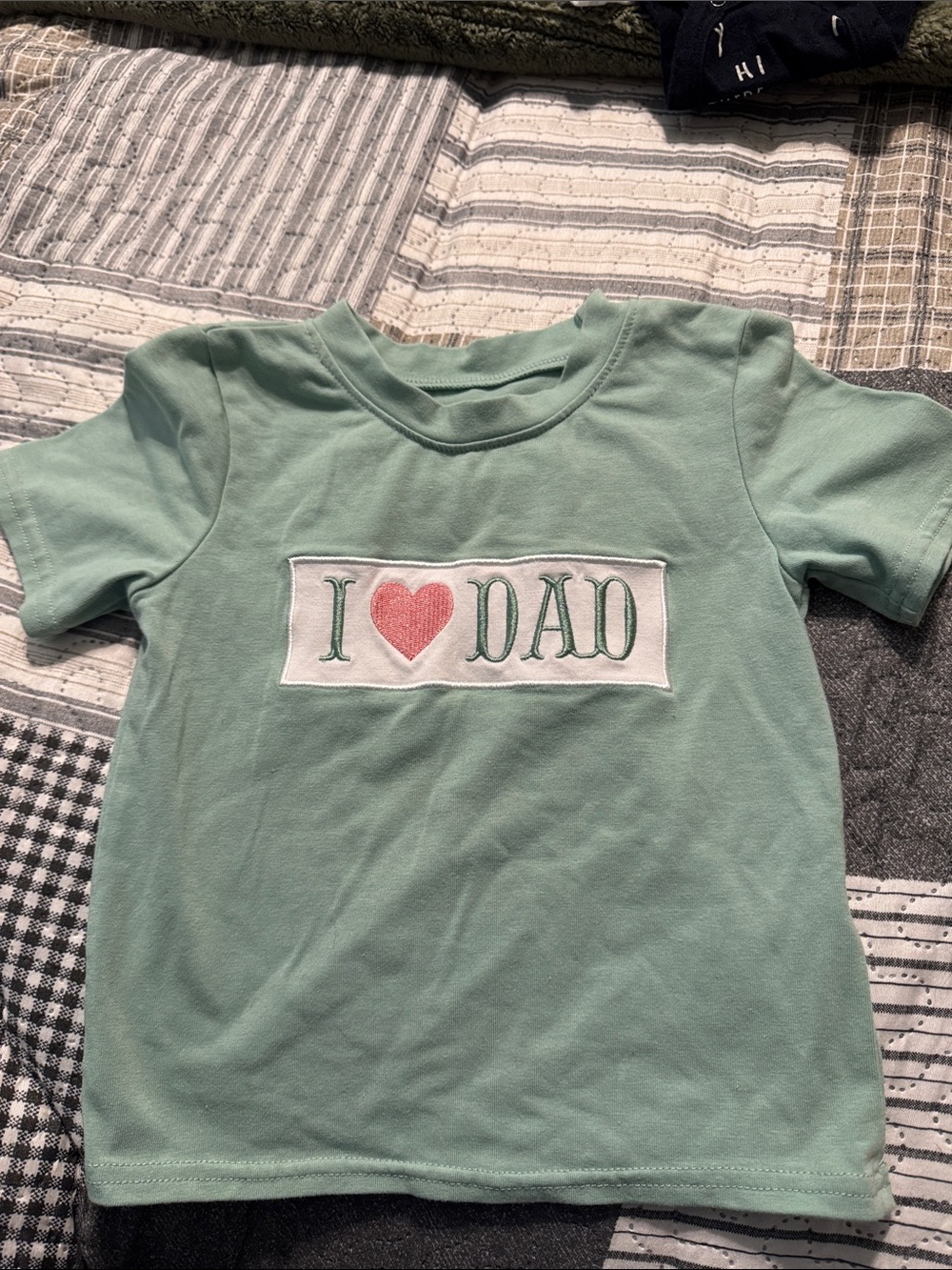 Kids Green "I ♥ Dad" Short Sleeve Tee